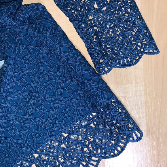 SANDRO Bartsie paneled scallop macramé lace dress - Picture 7 of 16